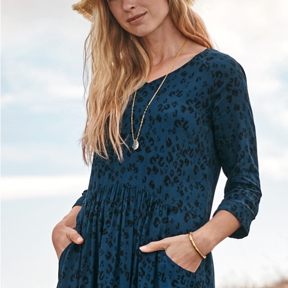 Garnet Hill Bohemian Pocket-Detail Dress - Picture 2 of 6